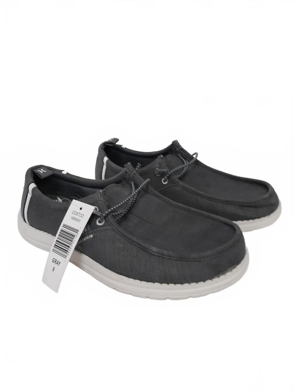 Hurley Laguna Gray Slip On Canvas Loafers Men Size 9 1899593